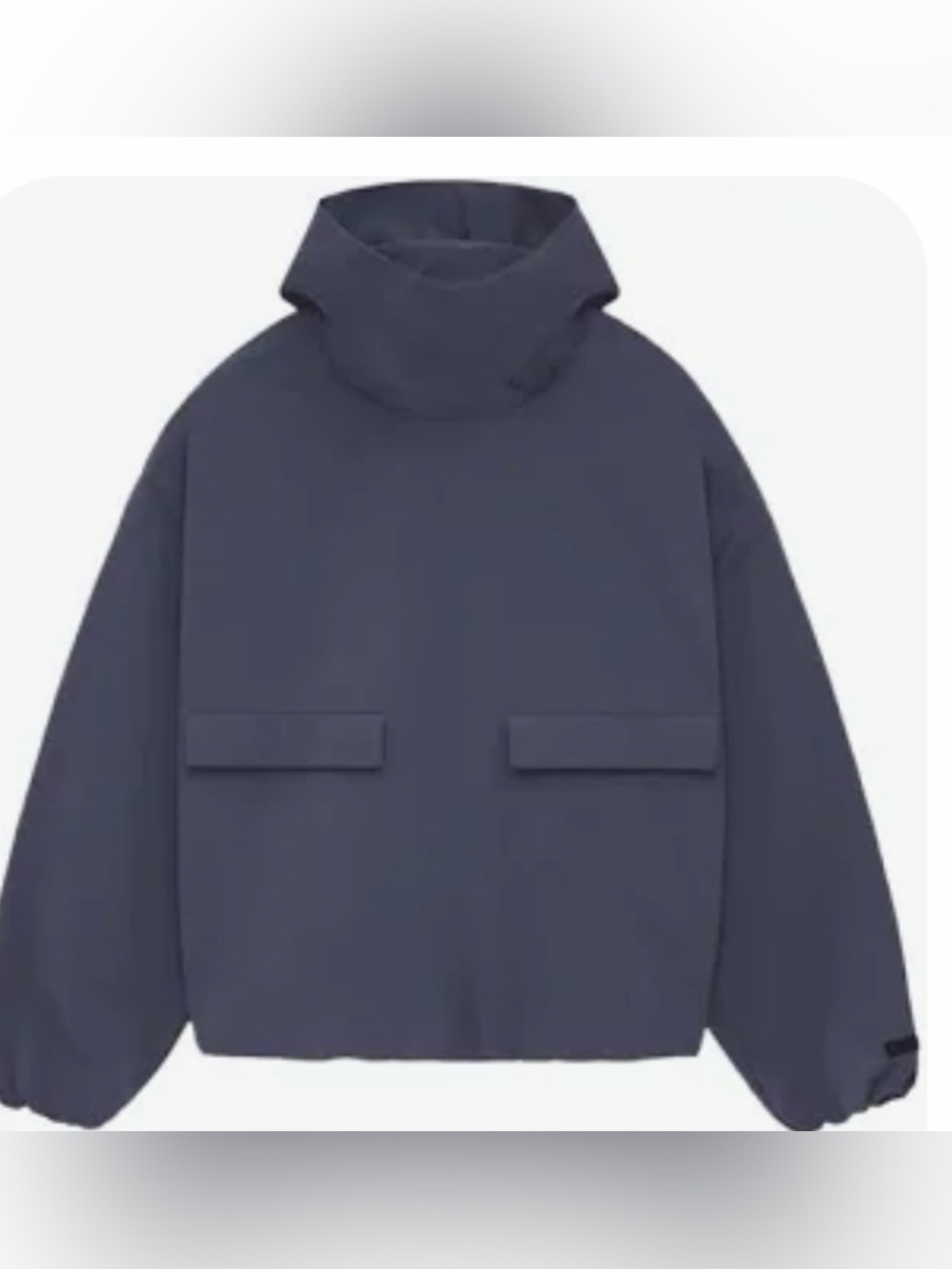 Essentials Military Look Navy  Hooded Pullover Jacket Mens M-NEW